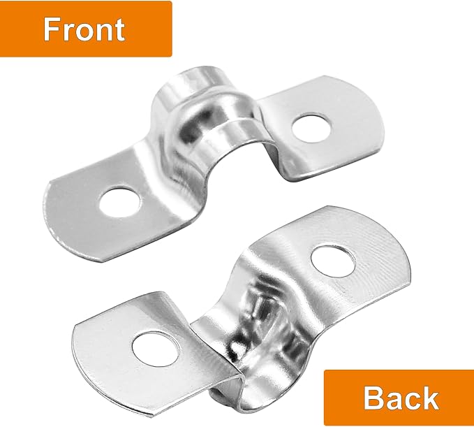 Biaungdo M8 Rigid Pipe Strap, 5/16" Stainless Steel, U Bracket Pipe Clamps - Image 4