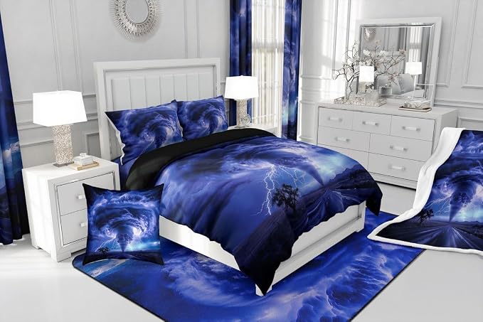 jejeloiu 3D Tornado Blackout Shades Window Treatments Natural Disaster Window - Image 7
