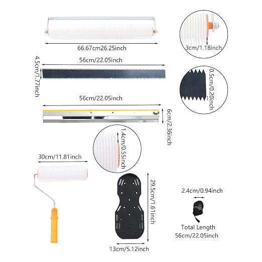 DNYSYSJ Self-Leveling Epoxy Floor Kit, Defoaming Roller Tool Set | Includes 20" - Image 9
