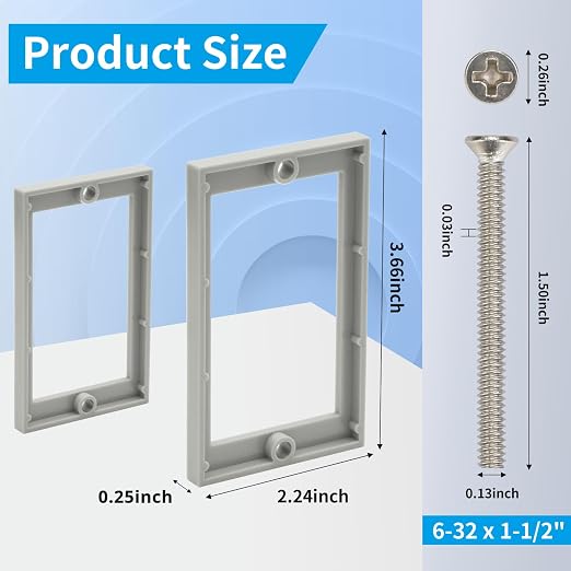 Single Gang Receptacle Outlet Box Extenders 1/4" - Image 3