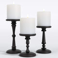 Candle Holders Set of 3 Matte Black, Holds Candles up to 4", by HBDesignCo