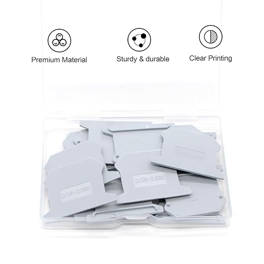 20Pcs D/UK-2.5BG End Cover for DIN Rail Mounted Terminal Block | 20Pcs - Image 3