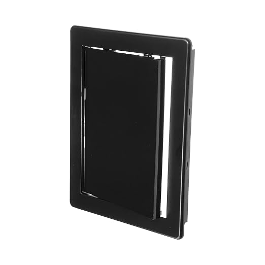 6" x 8" Black ABS Plastic Plumbing Access Panel by ECOPROVENT