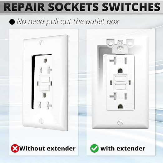 HXH Single Gang Receptacle Outlet Box Extender, 1/4 Inch, 3 Pack | - Image 4