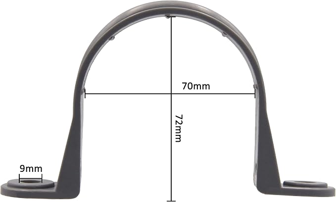 ISPINNER 6pcs 2-1/2 Inch PVC Pipe Straps, 2 Holes Plastic Conduit Strap - Image 2