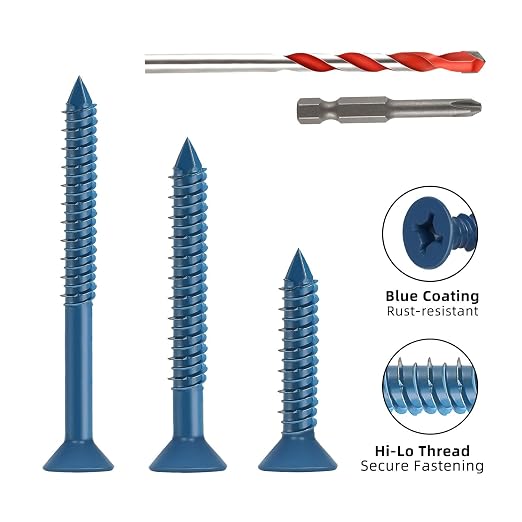 1/4" x 3-1/4" Concrete Screws, Brick or Stucco - Image 3