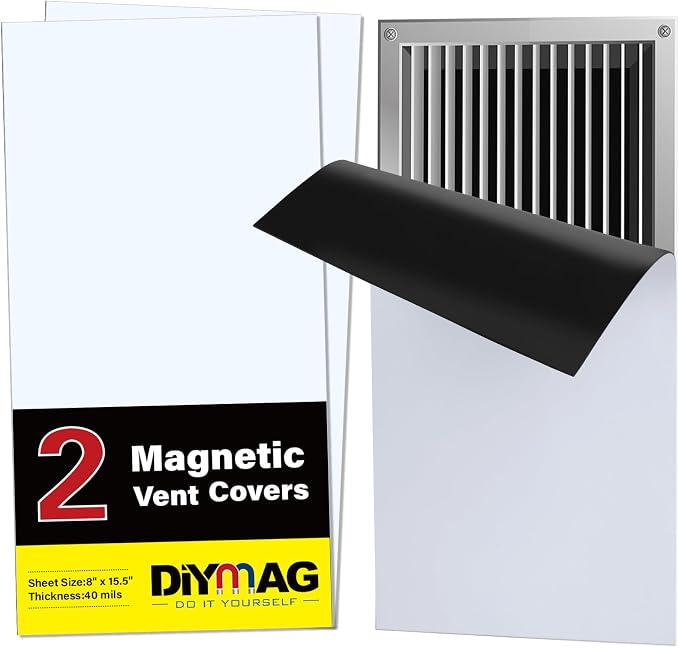 DIYMAG Magnetic Vent Covers-8" x 15.5", 2 Pack Vents Cover by DIYMAG