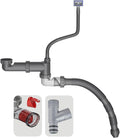 Flexible 1 1/2" Pipe Kit for One Kitchen Sink Space Saving Kitchen Sink Drain by QruiLanTu