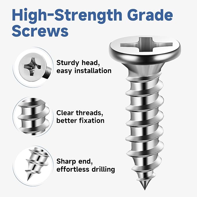 40PCS L Bracket Corner Brace Set, Stainless Steel Corner Bracket | Small Right - Image 6