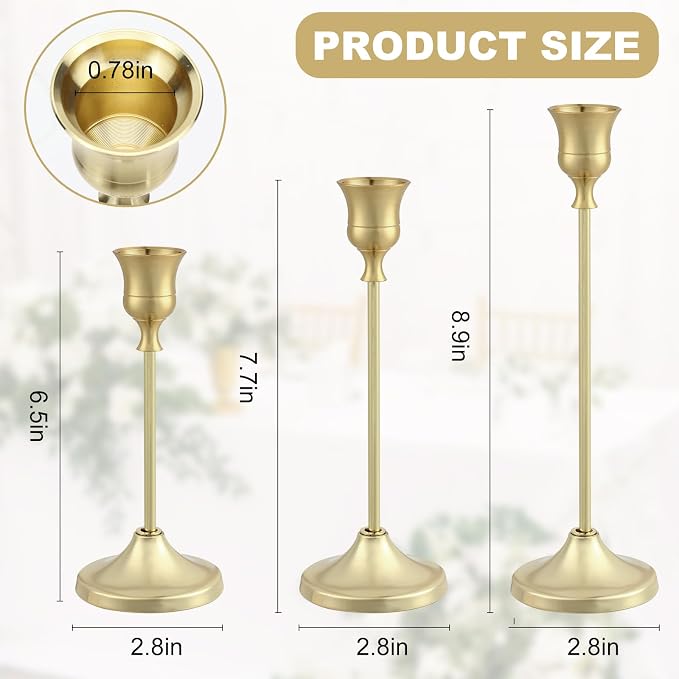 Candlestick Holders 4 Sets, Metal Taper Candle Holder, Candle Holder - Image 2