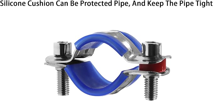 Adjustable Pipe Bracket Clamp, Heavy Duty Split Ring Hanger, TTZEZE SUS304 Wall - Image 3