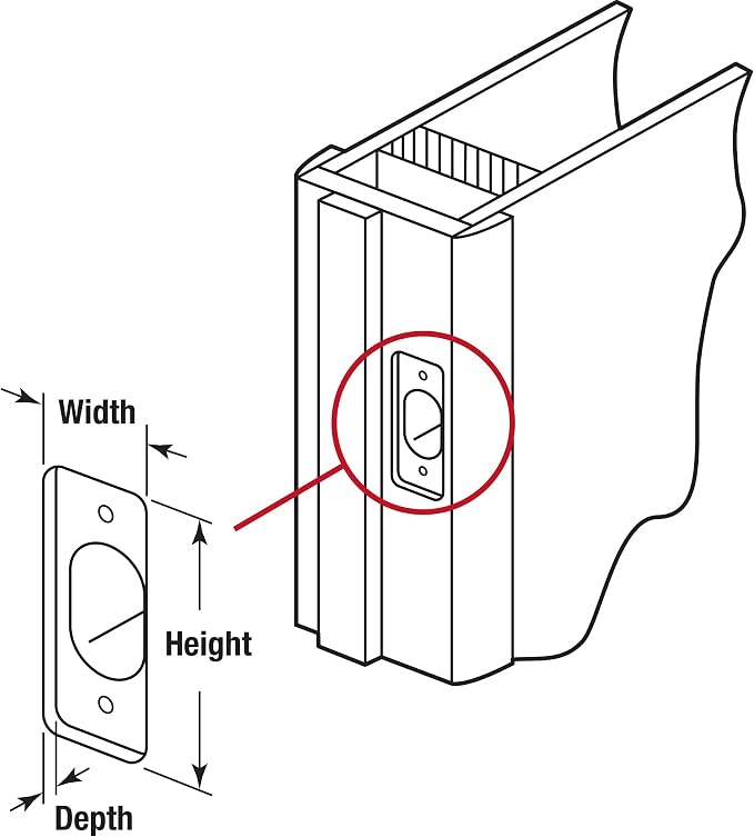 Prime-Line E 2301 Stainless Steel, Dead Latch Door Strike - Image 4