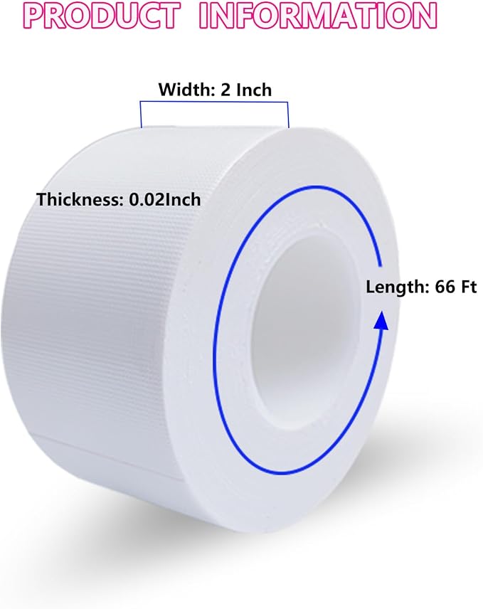 WENSSKKU White Window Weather Sealing Tape 2Inch X 65Ft, Window AC Seal Air - Image 3