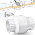 Geetery 2 Pcs 2'' PVC Check Valve Slip Swing No Spring Back Flow Preventer by Geetery