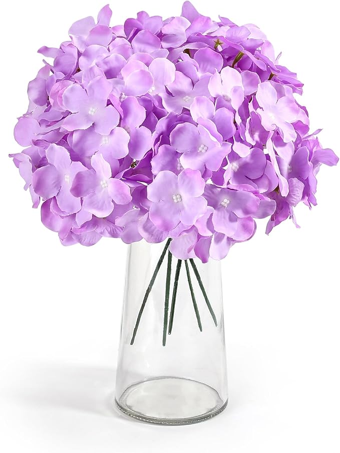 Auihiay 64Pcs Hydrangea Artificial Flowers, Home Party Baby Shower DIY Wedding - Image 2