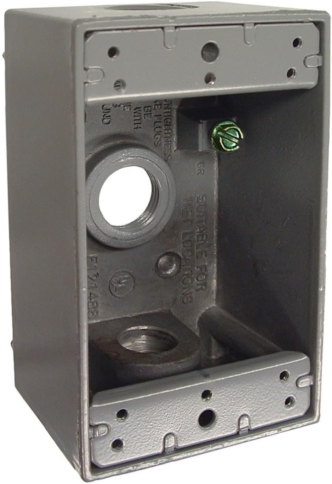 Hubbell-Bell 5320-0 Single Gang 3-1/2-Inch Outlets Weatherproof Box Gray 1 Gang by BELL