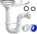 VIVIDA 1-1/2" Sink Drain Pipe, Flexible Kitchen Sink P Trap by VIVIDA