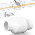 Geetery 1 Pcs 1'' PVC Check Valve Slip Swing No Spring Back Flow Preventer by Geetery