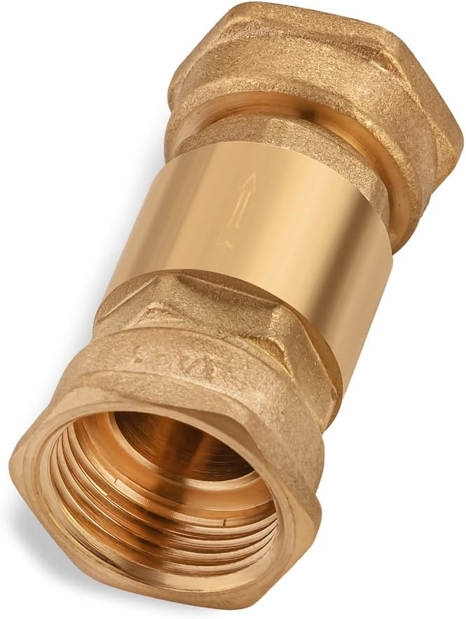 Brass Check Valve 3/4" NPT Thread Female One Way Backflow Preventer - Image 8