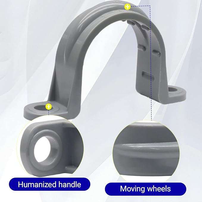 12pcs PVC Conduit Clamp 1 Inch Pipe Clamp | Plastic Pipe Strap Clamps, Two Hole - Image 5