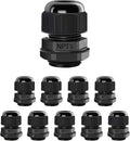 10 Pack NPT 1/4" Cable Glands Waterproof Adjustable 4-8mm Cable Connectors by LeMotech