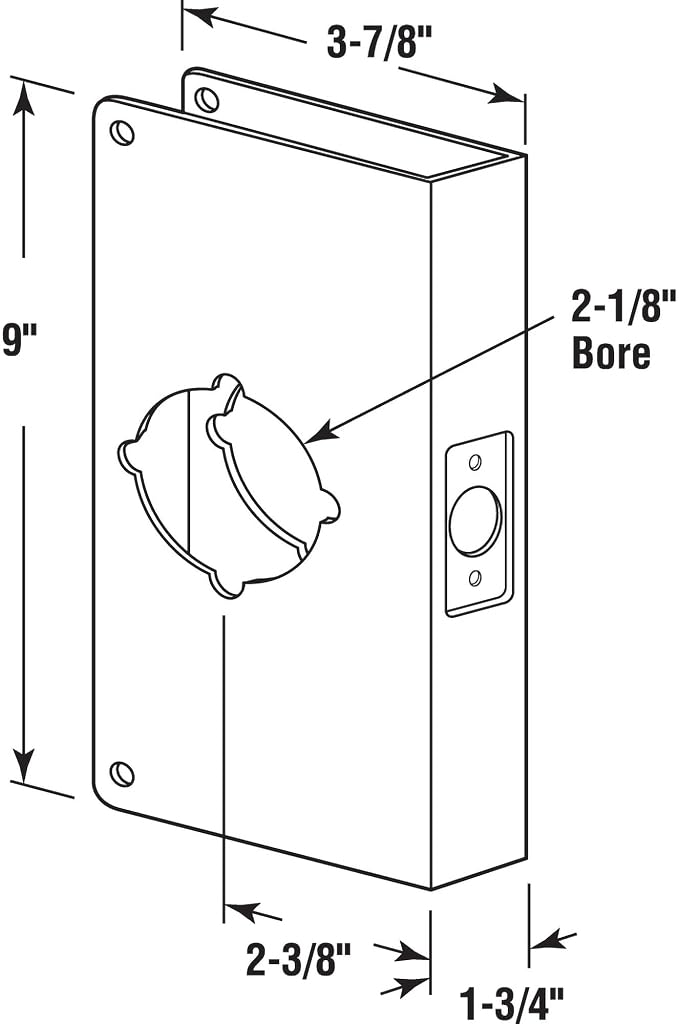 Prime-Line U 9551 Stainless Steel Lock and Door Reinforcement Plate - Image 6