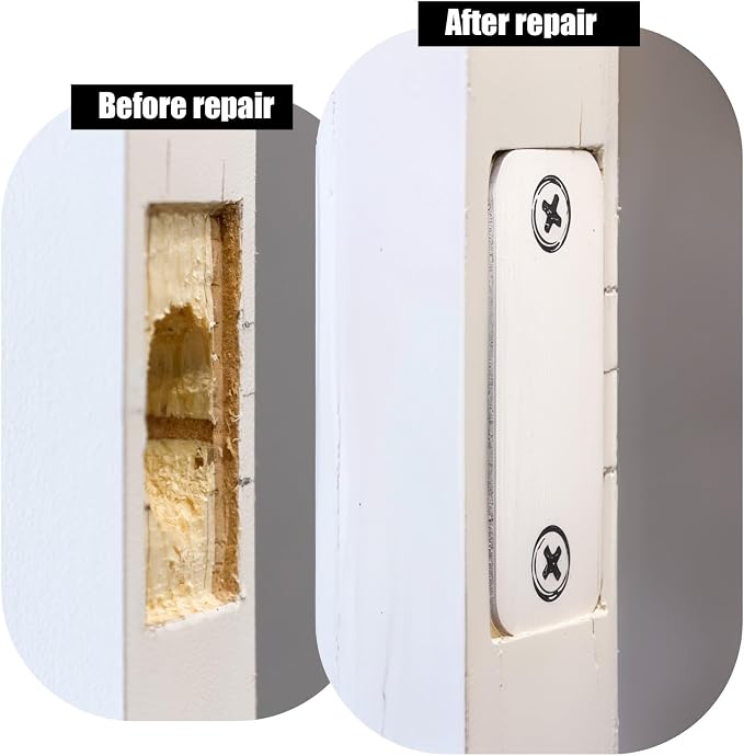 Blulu 1 Set Door Hole Cover Plate Blank Strike Filler Plate, Increase Home - Image 3