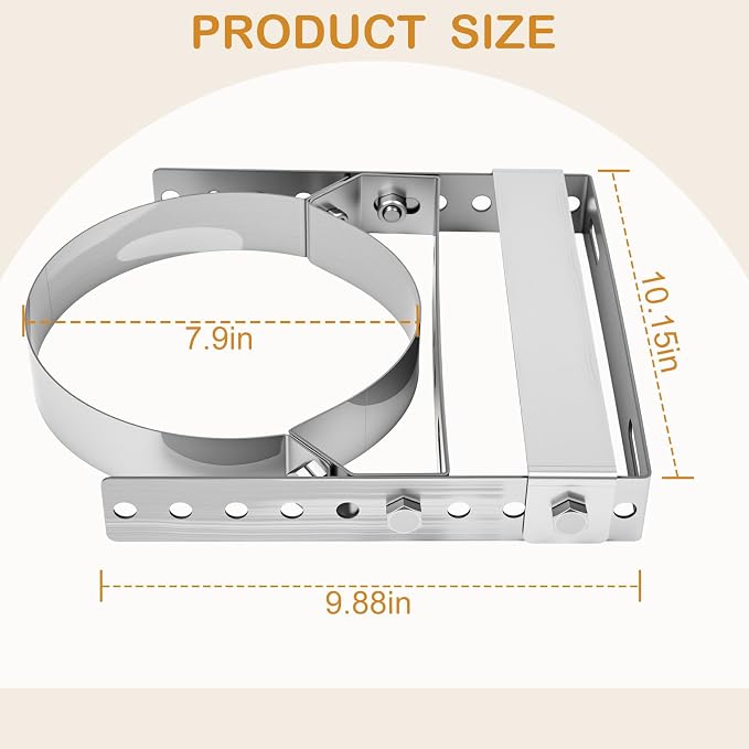 Zonon Silver 1 Pcs Adjustable Wall Bracket - Image 2