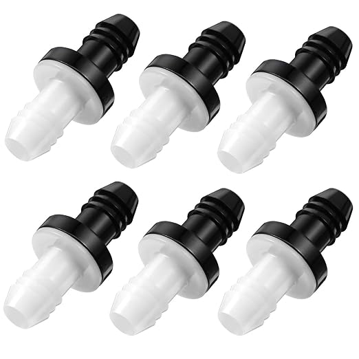 6 Pack Check Valve 3/8 Inch Bulk ABS One Way Inline Vacuum Check Valve 10mm | by Blulu