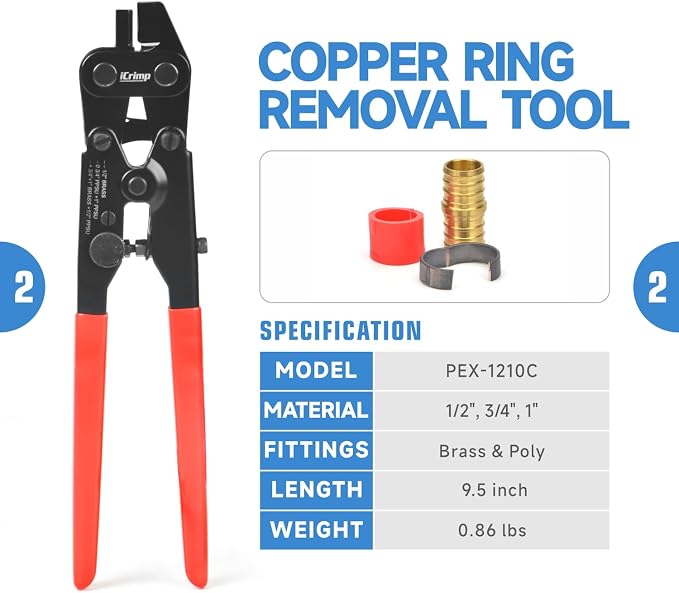 iCrimp ICP-1234AH PEX Crimping Tool Kit - Image 3