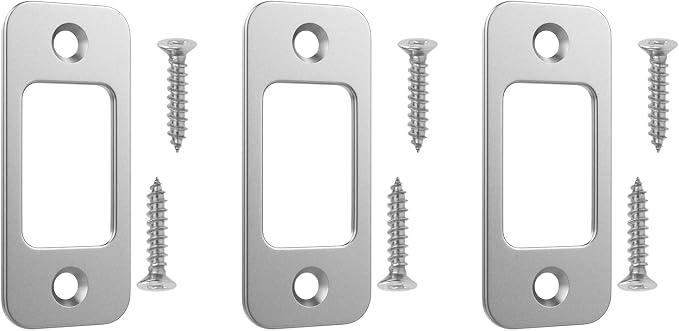 Door Strike Plate 1" x 2-1/4" for Any Home Project Or New Door | Round Corner by Kscjdg