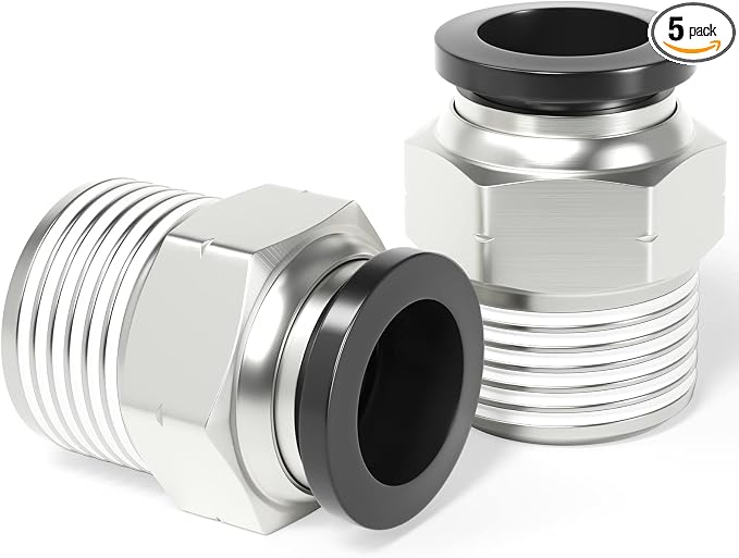 TAILONZ PNEUMATIC Male Straight 12mm Tube OD x 1/2 Inch NPT Thread Push to by TAILONZPNEUMATIC