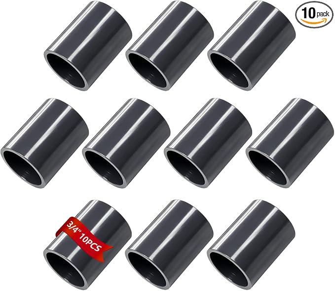 10PCS 3/4 Inches Gray Pvc Fittings Slip Socket Pipe Coupling used by tinoysian