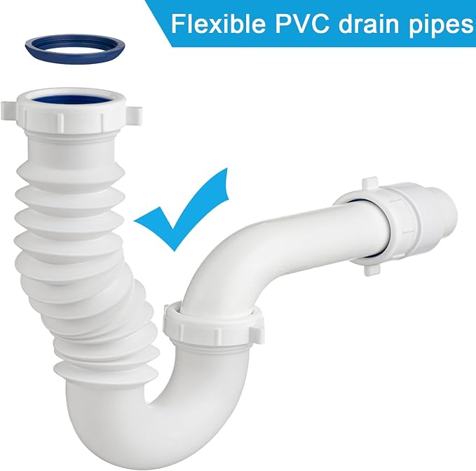 eflyefly 1-1/2 inch P Trap Kitchen Bathroom Sink Drain Kit - Image 3