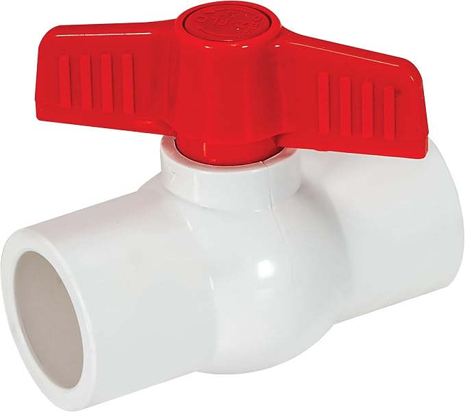 Eastman 3/4 x 3/4 Inch Slip Schedule 40 PVC Quarter Turn Ball Valve, 150 PSI by EZ-FLO