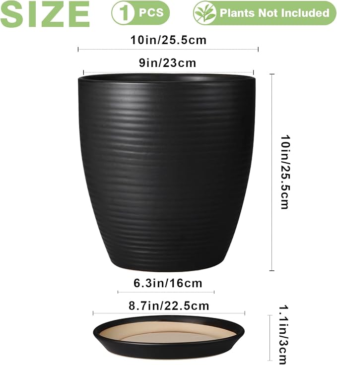Ceramic Plant Pot 10 Inch - Image 3