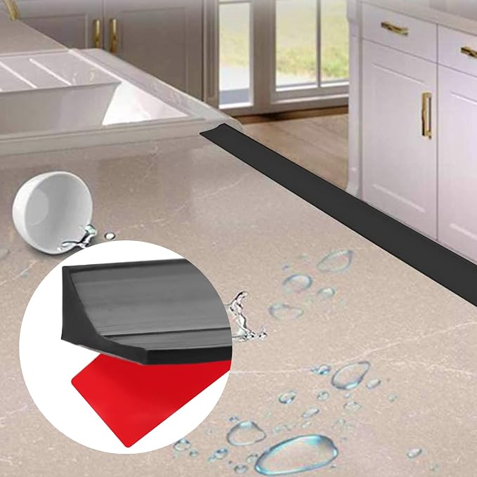 Raycity Silicone Shower Threshold Water Dam Barrier, 98 Inch, Shower Water - Image 4