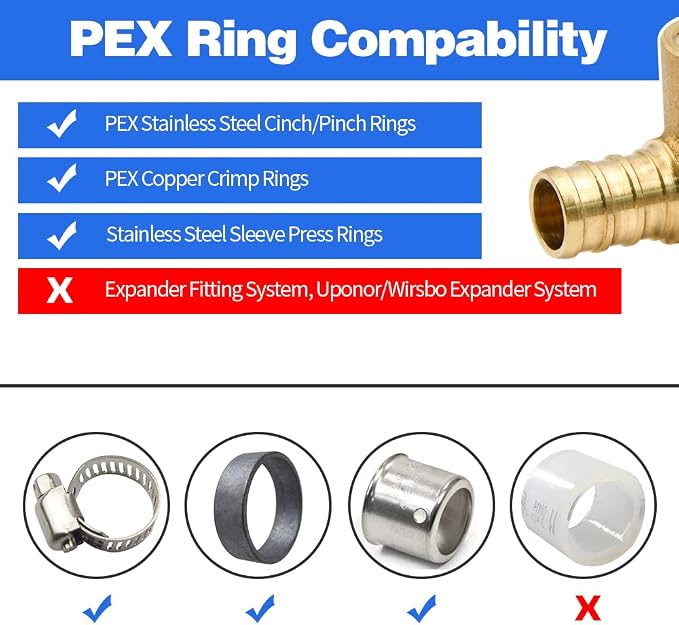 10pcs Drop Ear Elbow Fitting, PEX 1/2" x 1/2" NPT Female Threaded Fitting | - Image 5