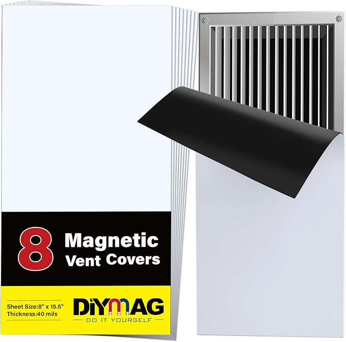DIYMAG Magnetic Vent Covers-8" x 15.5", 8 Pack Vents Cover by DIYMAG