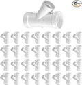 SUPPLYGIANT™ 2" x 2" x 1-1/2" PVC DWV Wye Reducing Hub – White PVC Drain by SupplyGiant