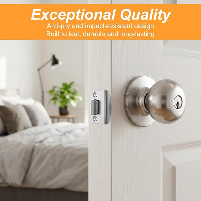 4 Universal Door Strike Plate Stainless Steel Latch Striker Plate | Round Corner - Image 5