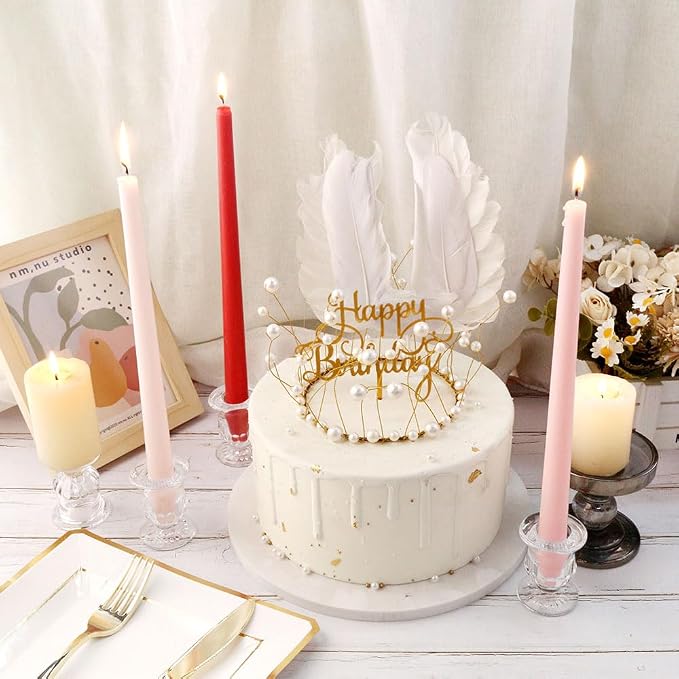 Glass Taper Candle Holder Set of 12 - Image 4