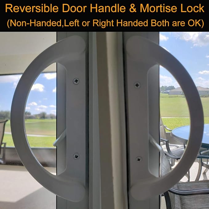 Patio Door Handle Set + Mortise Lock 45° Perfect Replacement - Image 5