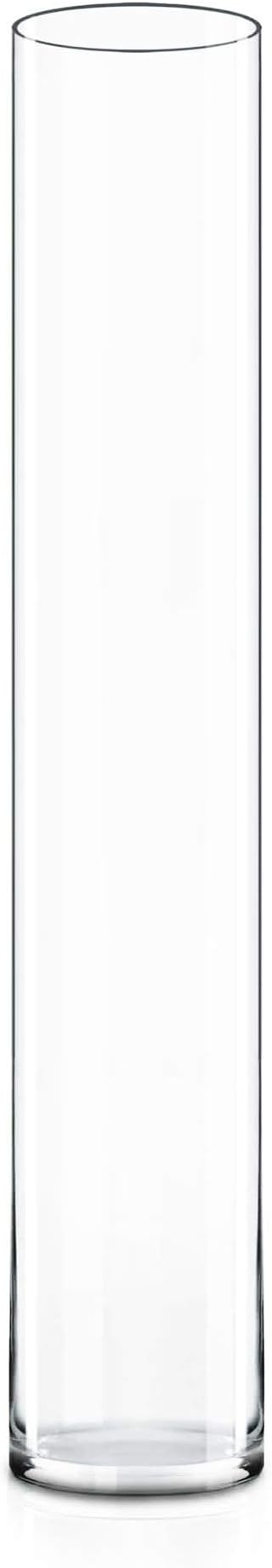 CYS EXCEL Cylinder Clear Glass Vase | Multiple Size Choices Glass Flower Vase by CYSEXCEL%C2%AE