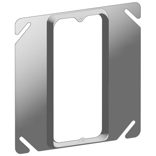 1/2" Raised Mud Rings, Square Device Cover, 1-Gang Outlet Cover, 4x4 Inch by AirmontProducts