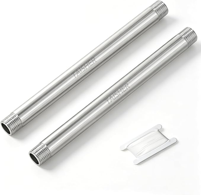 2pcs Thickened Nipple Cast Pipe 3/8" NPT Male by TAISHER