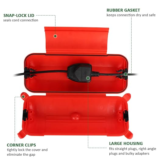 Outdoor Extension Cord Safety Cover, - Image 2