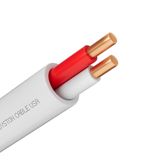 Syston 18/2 Thermostat Doorbell Wire, 100% Solid Copper, CL3R Riser-Rated | 18 by SystonCableTechnology