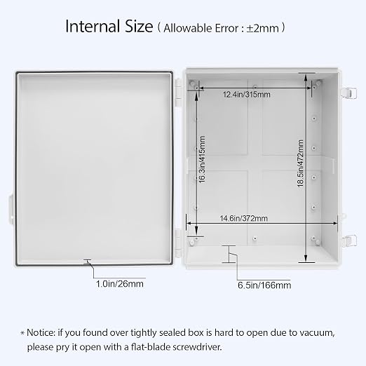 Electrical Box, IP67 Waterproof Hinged Cover Stainless Steel Latch Junction Box - Image 5