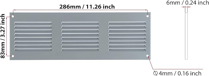 Steinberg14 Gray Vent Cover 10x2 - Image 2
